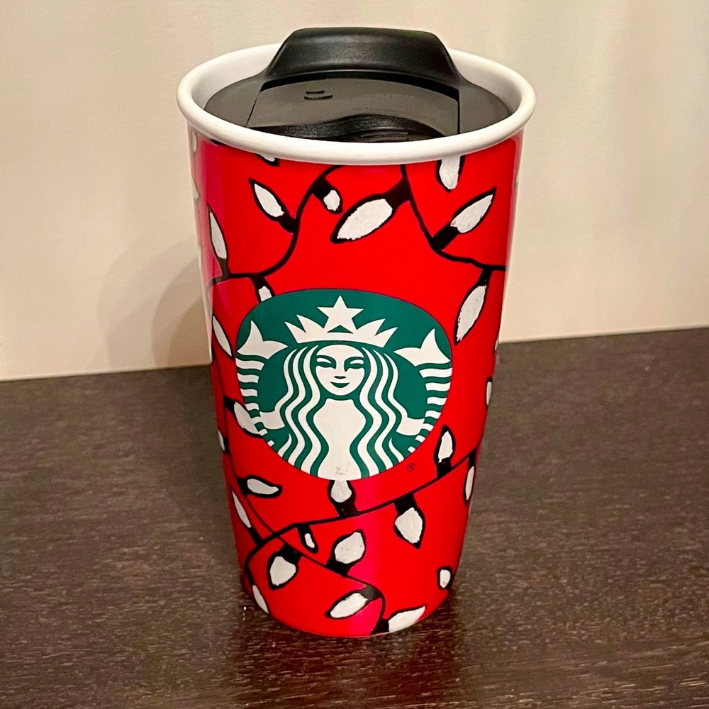 Starbucks holiday ceramic travel mug